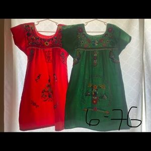 Mexican embroidered dress selling together 6-7